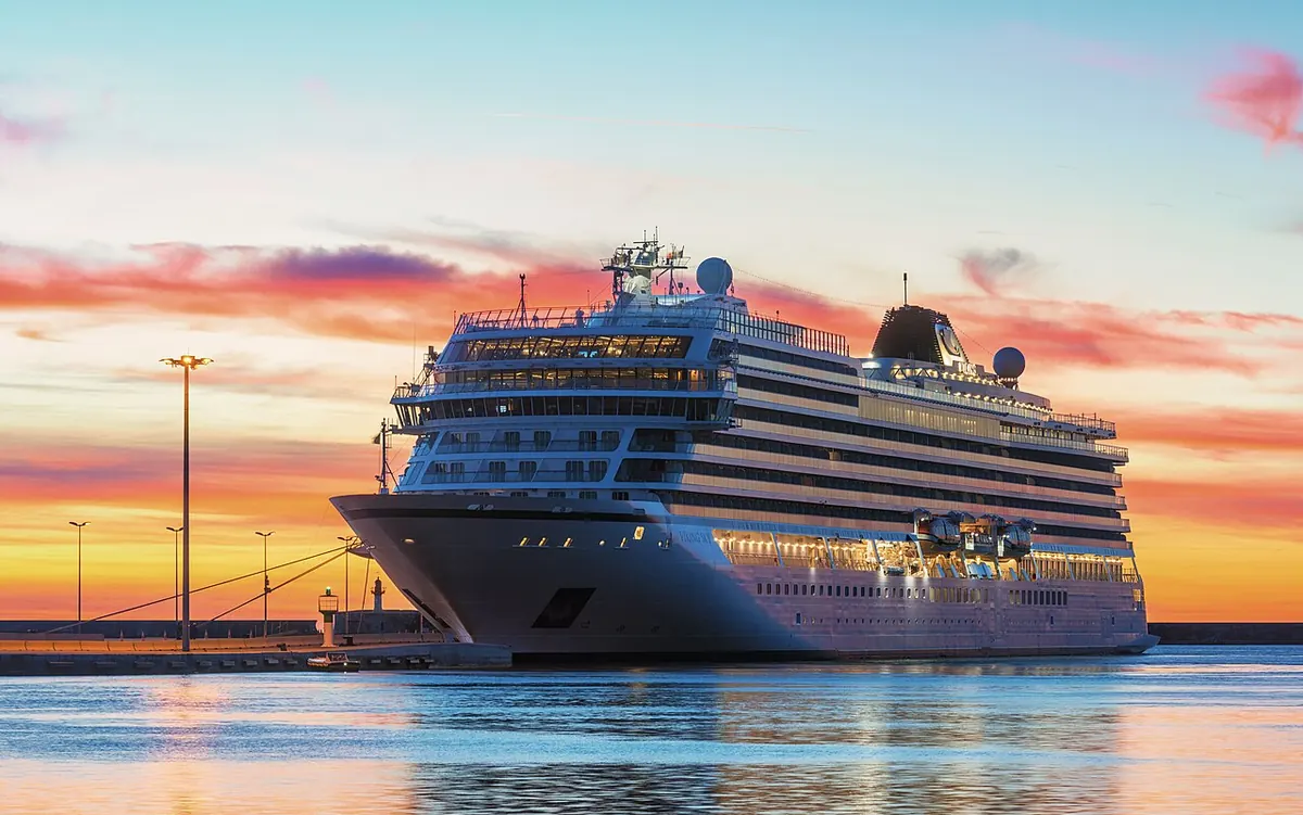 A cruise ship at port in Sète, France
