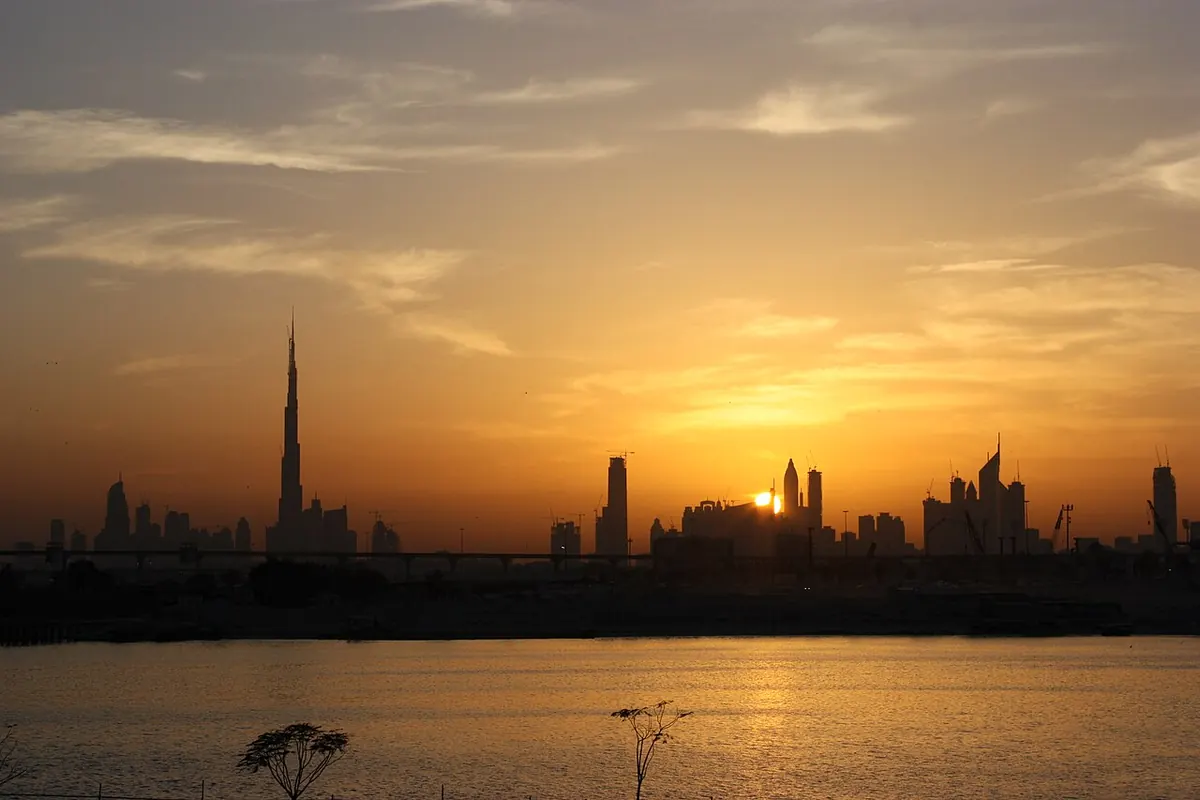 Dubai skyline at dusk