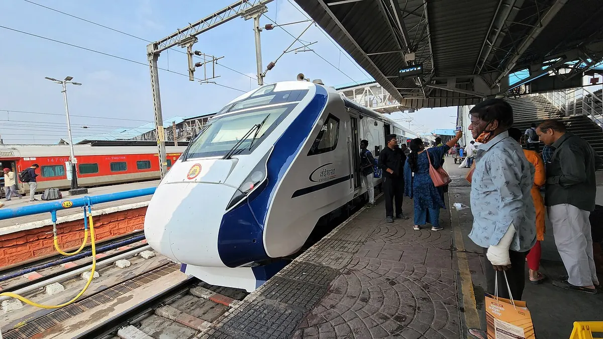A Vande Bharat train in India
