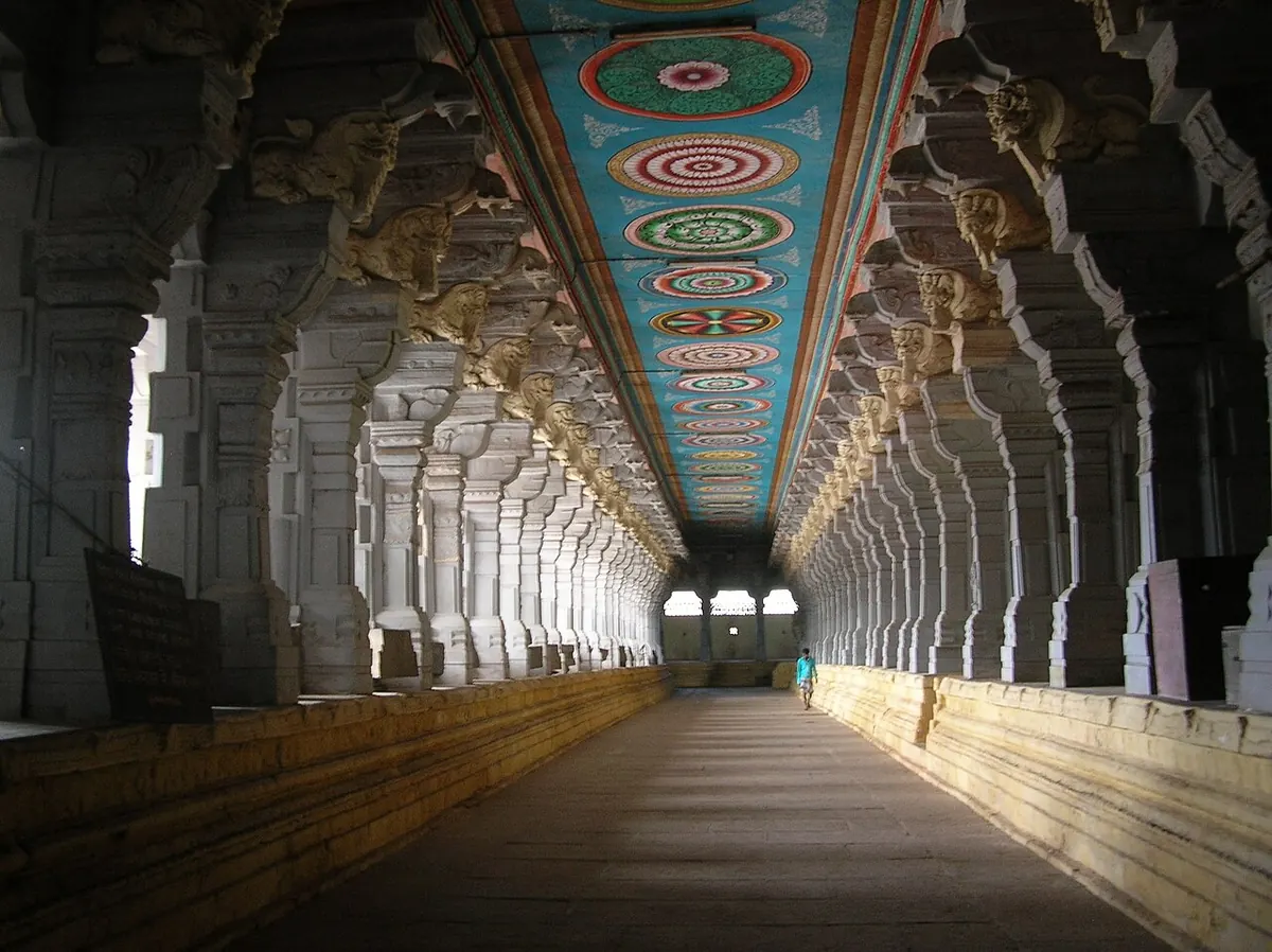 Inside the Ramanathaswamy Temple in Rameswaram